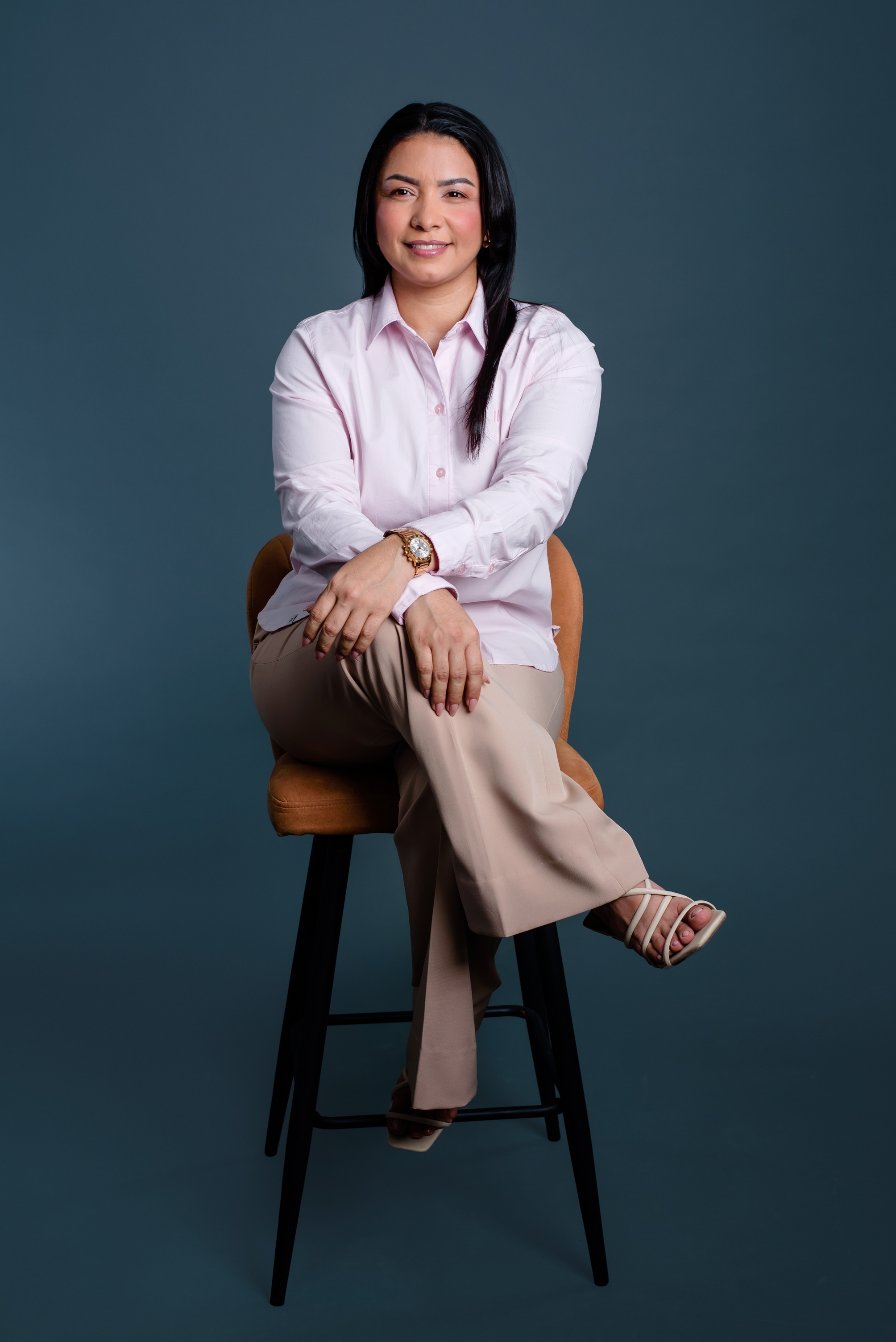 Xiomara con la comunidad